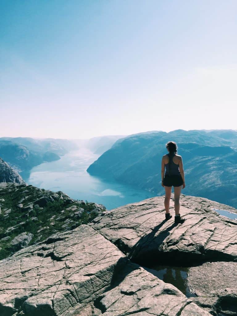 Hiking Pulpit Rock, Norway