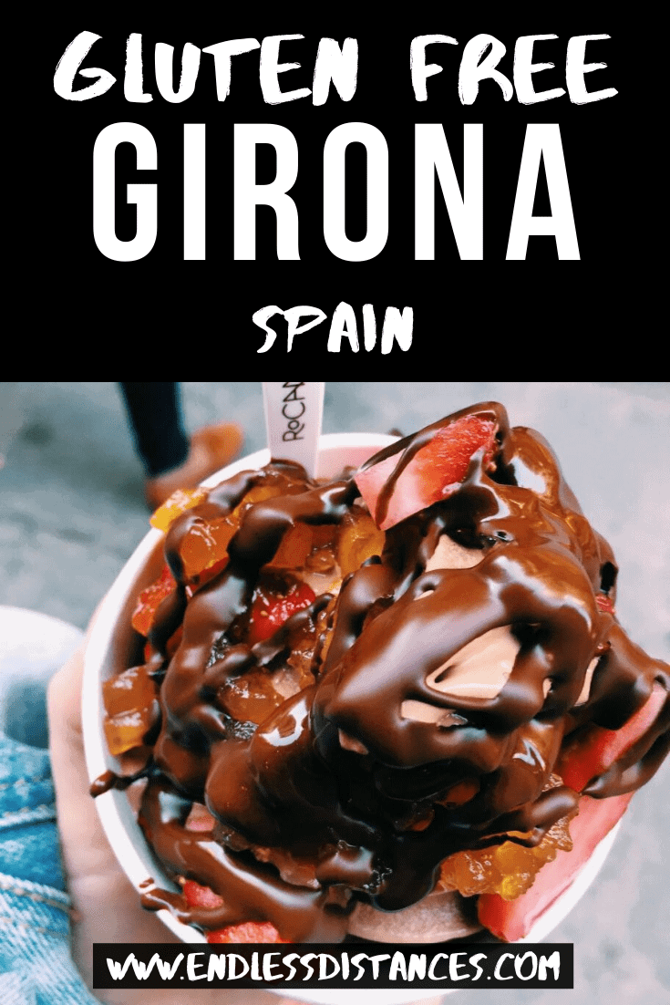 Are you a traveling celiac or gluten intolerant? This is a full guide to gluten free Girona Spain restaurants, bakeries, cafes, shops, and more. #glutenfreegirona #glutenfreegironaspain #glutenfreetravel #glutenfreespain #glutenfreecatalonia