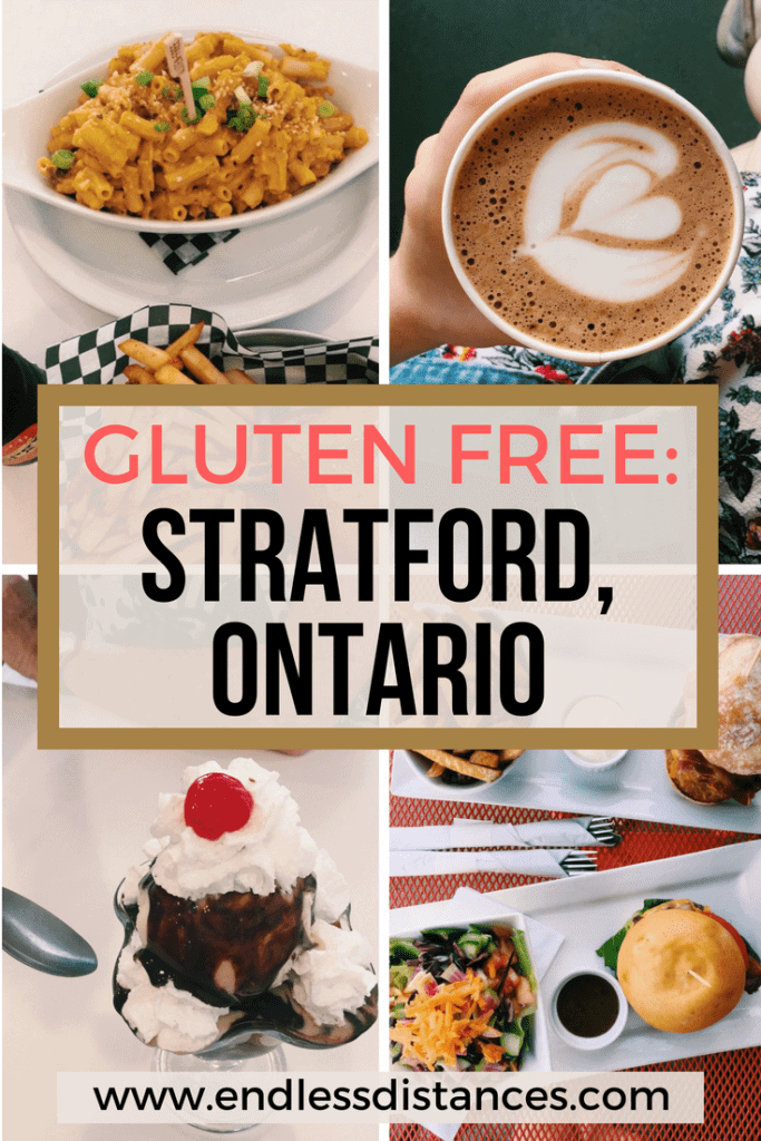 Stratford, in Canada, is more than just the theatre festival! Explore the Stratford Ontario restaurant scene with this guide to gluten free Stratford Ontario restaurants. This guide includes the best Stratford hotel for gluten free travelers, over a dozen gluten free Stratford restaurant reviews, and a special bonus! #stratford #ontario #stratfordontario #glutenfree #glutenfreetravel