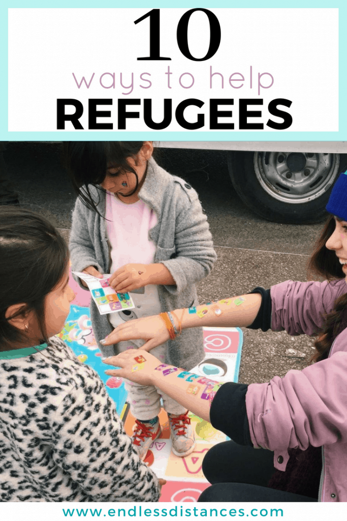 If you can't travel to refugee camps and are wondering how to help refugees, there are many ways to help refugees from home. Stop wondering how to help refugees and take action with these 10 practical ideas. #refugees #helprefugees #charity #chooselove #refugeeswelcome #refugee
