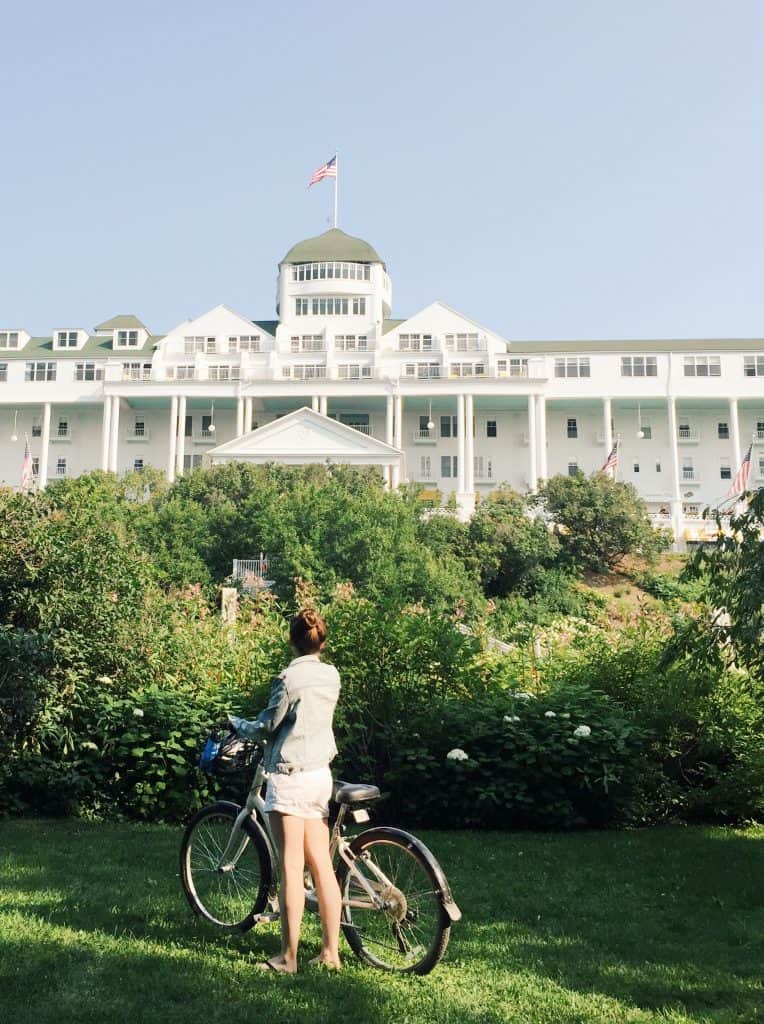 Read this guide for everything you need to know for your vist to the Grand Hotel Mackinac Island - one of the best hotels in the world! #grandhotel #grandhotelmackinac #mackinac #mackinacisland #michigan #puremichigan #travel