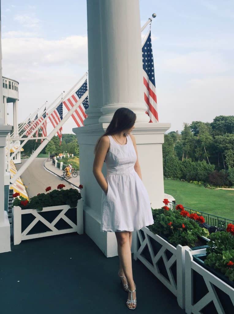 Read this guide for everything you need to know for your vist to the Grand Hotel Mackinac Island - one of the best hotels in the world! #grandhotel #grandhotelmackinac #mackinac #mackinacisland #michigan #puremichigan #travel