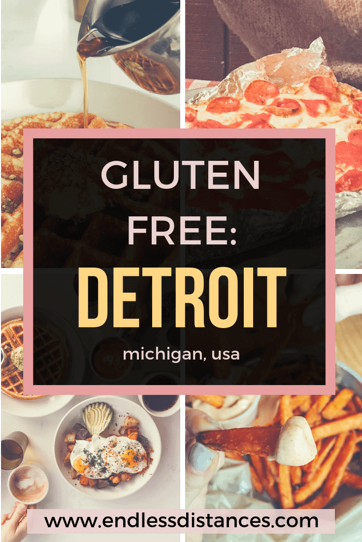 Check out this list of the best gluten free Detroit restaurants with safe cross contamination procedures! From gluten free pancakes to pizza to waffles. #glutenfreedetroit #detroit #detroitmichigan #glutenfreetravel #puremichigan