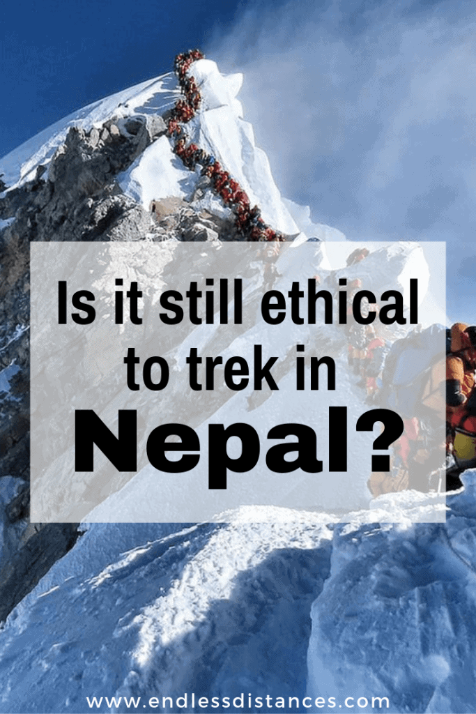 s it still ethical to go trekking in Nepal? This answers all your questions on ethical concerns and trail etiquette for trekking in Nepal. #trekkinginnepal #everestbasecamp #ethicaltravel #nepaltrekking