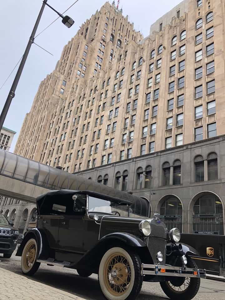 Looking for the most unique tour in Detroit? Check out Antique Touring, who will take you on a tour in Detroit with a vintage Ford Model A. #tourindetroit #detroittours #antiquetouring #vintagecartour #fordmodela #visitdetroit #detroittravel