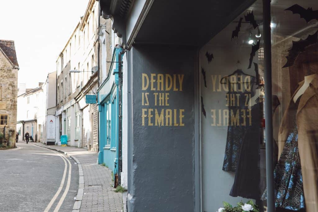 Deadly is the female shopfront in Frome, what a great name!