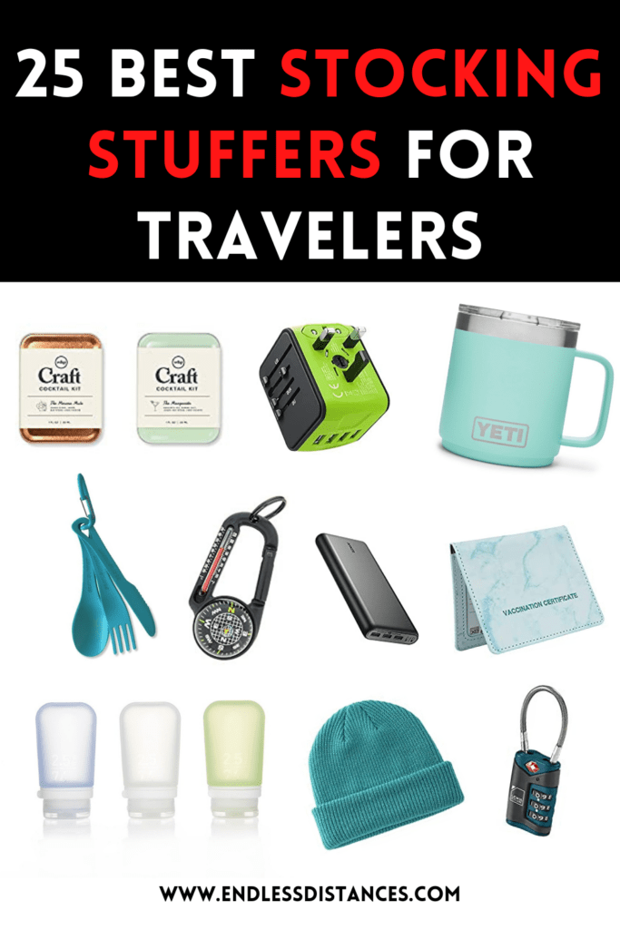 Check out this full guide to the best stocking stuffers for travelers, written by a full time traveler!