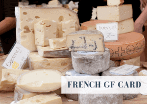 Gluten free translation card - French