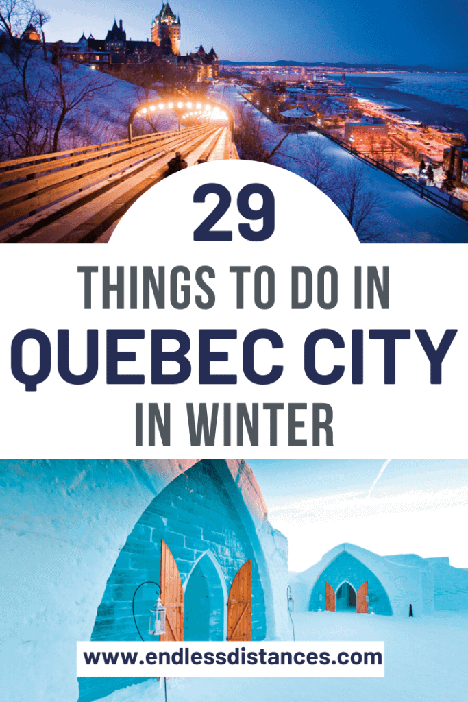 Quebec City in winter is cold, as in VERY cold. But it's also a winter fairyland! Here are 29 of the best things to do in Quebec City in winter. #quebeccity #thingstodoinquebeccity #thingstodoinwinterinquebeccity #quebec