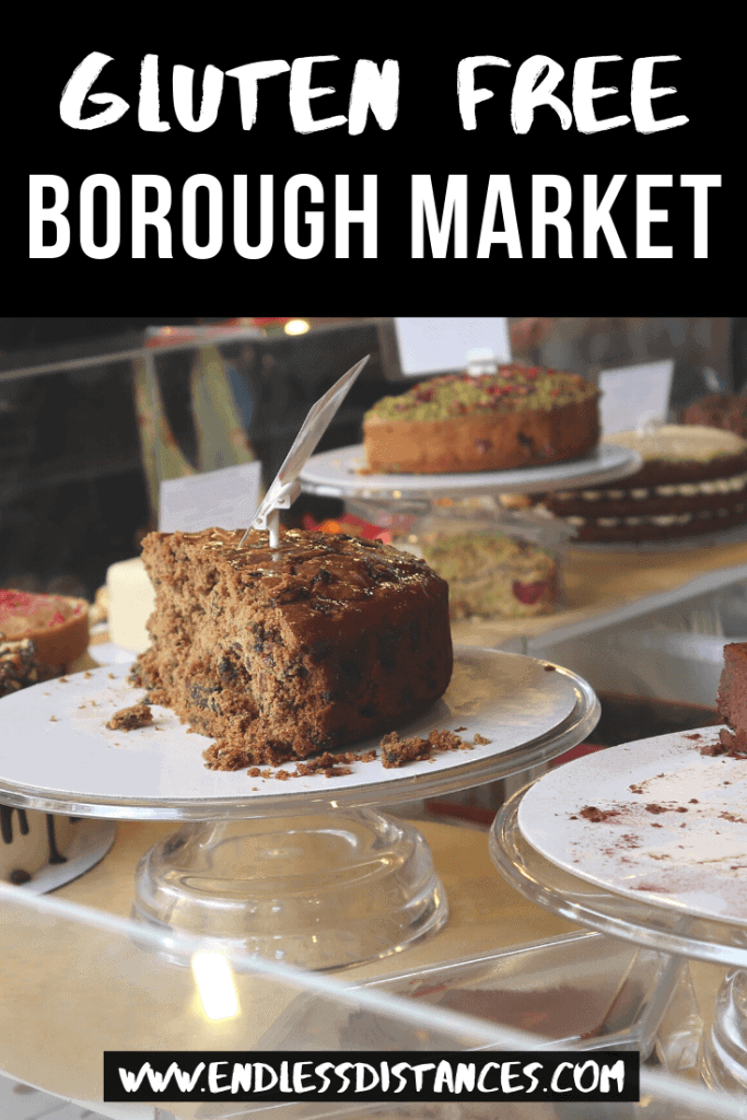 Worried about finding gluten free options at Borough Market? This complete gluten free Borough Market guide will help you navigate Londons best food market! #glutenfreeboroughmarket #glutenfreelondon #boroughmarket #london #londonmarkets #glutenfreetravel