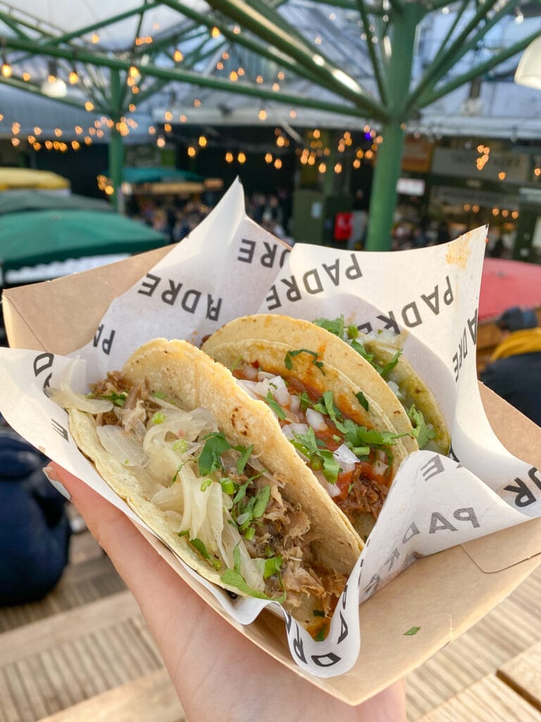 gluten free tacos at borough market