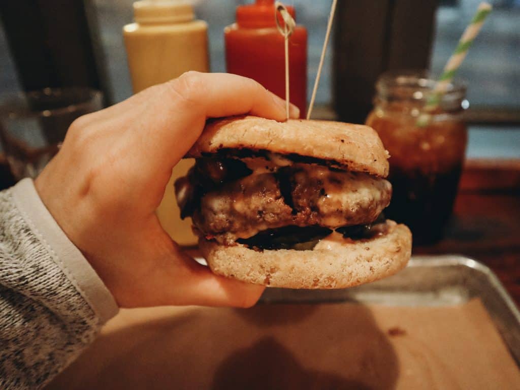 A gluten free hamburger at Le Chic Shack in Quebec City.