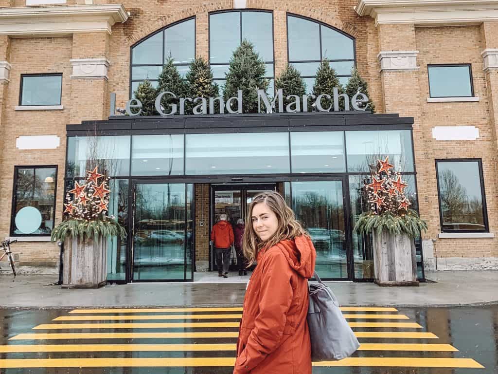 Me outside the Le Gran Marche, ready to go shopping in the market.