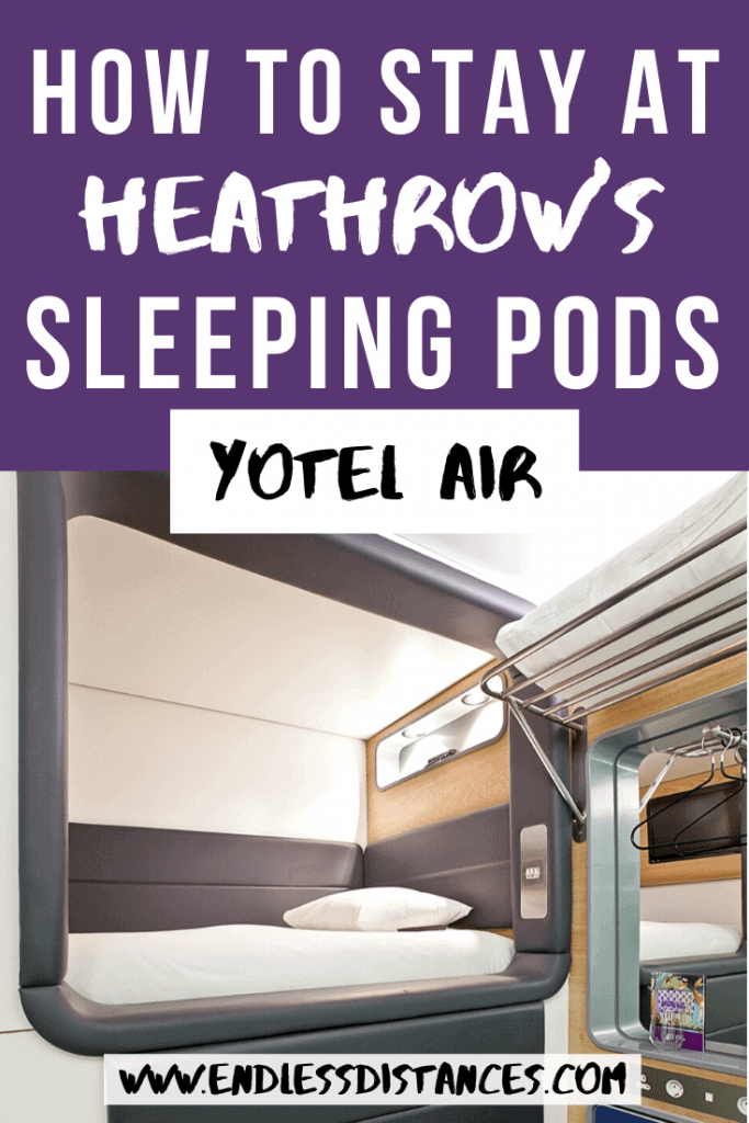 YotelAir London Heathrow is a convenient and unique hotel in terminal 4. We slept in the coolest Heathrow sleeping pods and this is the full review. #yotelair #yotel #airporthotel #londonheathrowhotel #wheretostayatheathrow #yotelairlondonheathrow