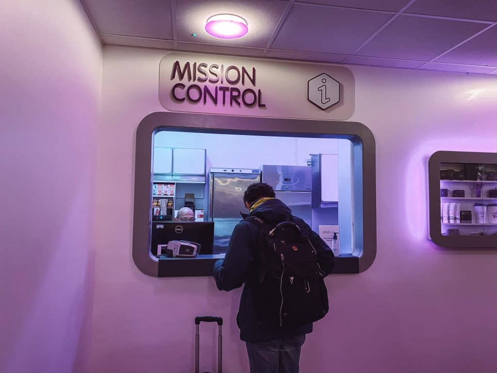 Check-in is called "Mission Control", how cool!