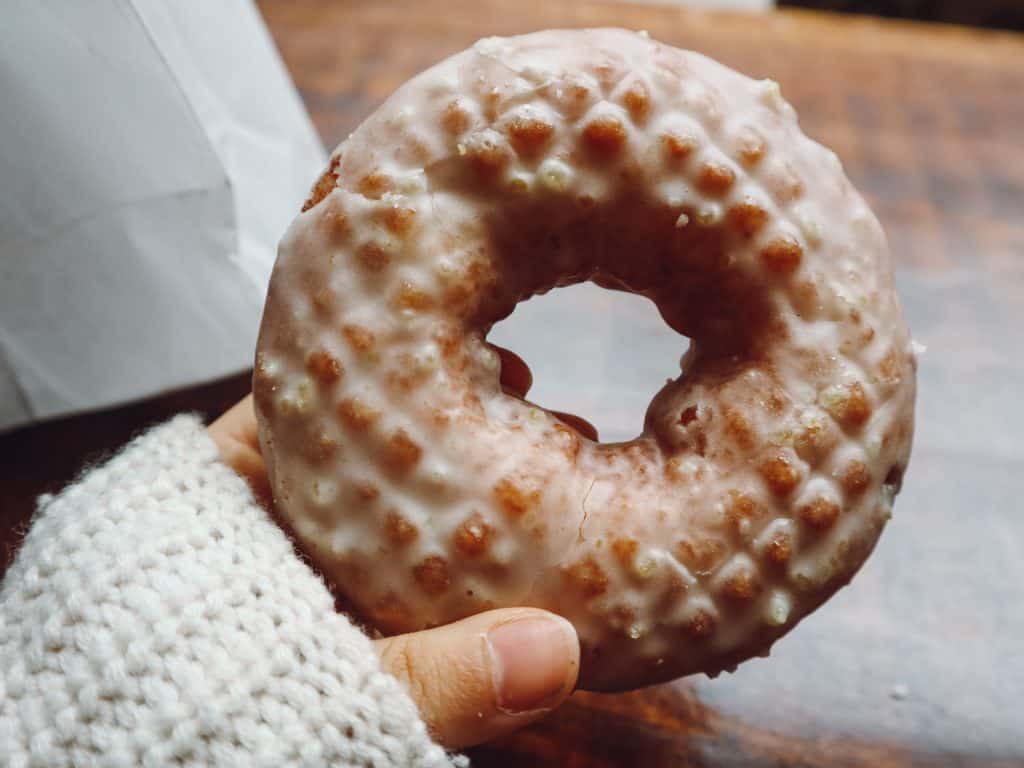 gluten free Maine potato donut from Holy Donut in Portland Maine