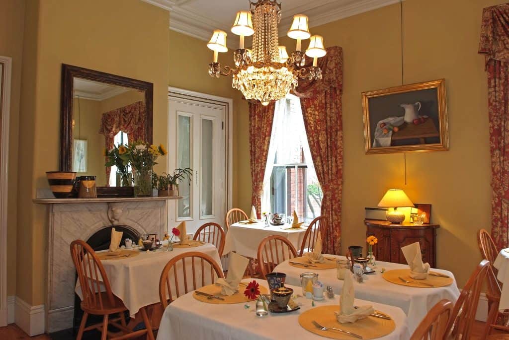 The dining room at the Inn on Carleton