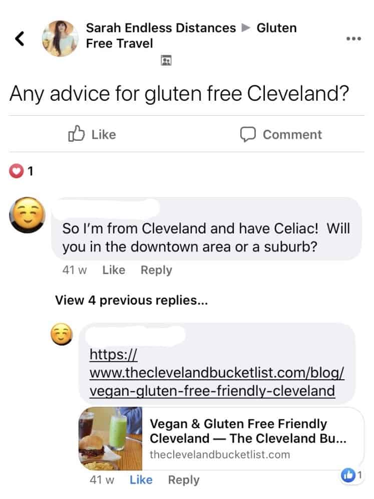 Gluten free travel facebook group