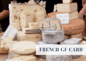 French gluten free travel card