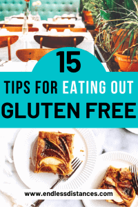 Eating out gluten free can be overwhelming. These tips will help you eat out gluten free without getting sick (or stressed). #eatingoutglutenfree #glutenfree #glutenfreetravel 