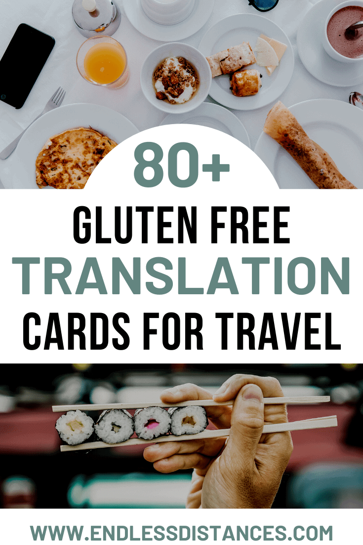 Gluten free travel just got easier! This resource list includes gluten free translation card options in 80+ languages. Each one is celiac safe. Gluten free translation card | gluten free travel | gluten free | food allergy | allergy | celiac | celiac travel | gluten free travel card | gluten free restaurant card | #glutenfreetravel #glutenfreetranslationcard #gluten #travel #allergy #celiac #celiactravel