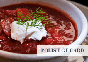 Polish gluten free travel card