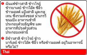 Gluten free translation cards in 69 languages 
