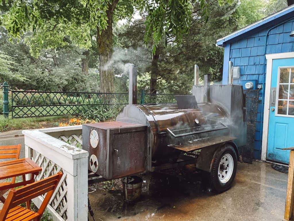 Smoker at Smoke on the Water in Charlevoix Michigan