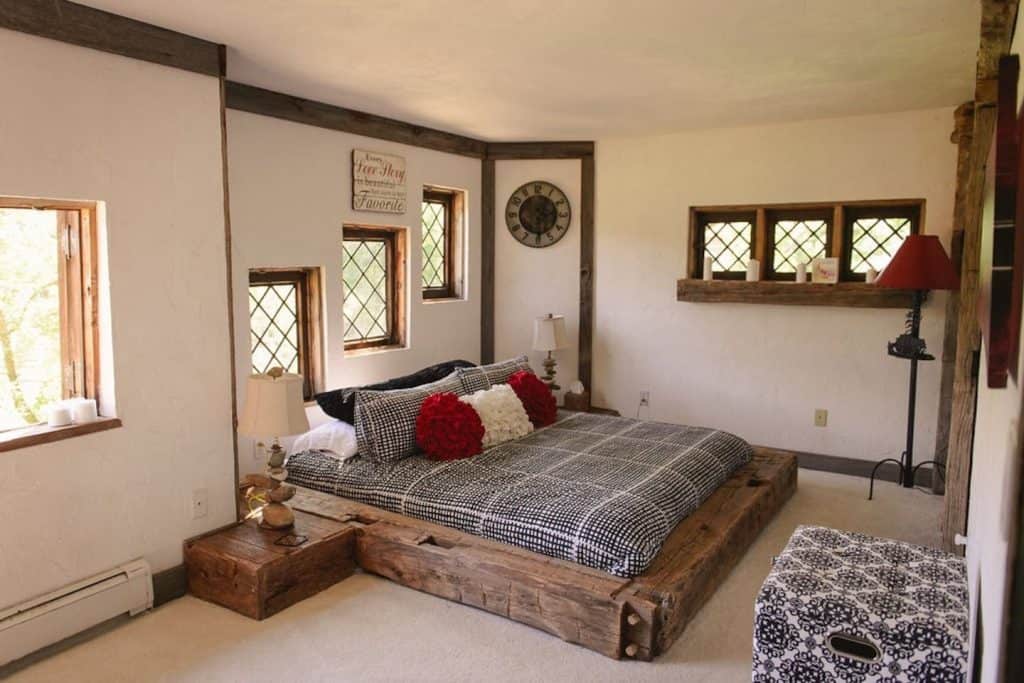 The honeymoon suite at Applecore Cottage, built by Virginia Young, in Charlevoix Michigan