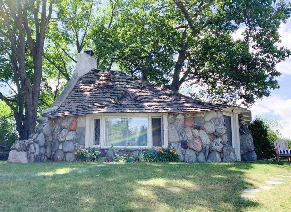 The adorable Half House, built by Earl Young. One of the original 28 mushroom houses in Charlevoix.