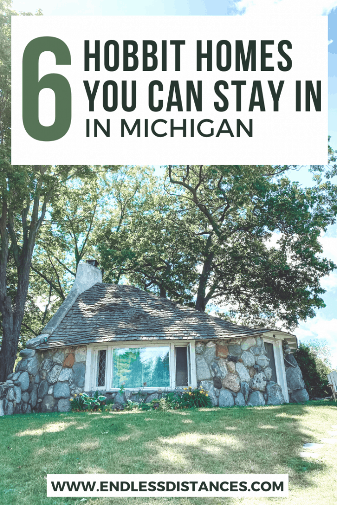 Always wanted to sleep overnight in a hobbit home? There are 6 unique hobbit homes in Michigan, designed by architect Earl Young in Charlevoix. Here is exactly how to rent each one for your next hobbit-inspired vacation! Charlevoix | Michigan | USA | United States of America | Travel Destinations | Honeymoon | Backpack | Vacation | Bucket List | Off the Beaten Path | Local Guide | Wanderlust | Hobbit Home | Glamping | Mushroom Houses | Earl Young