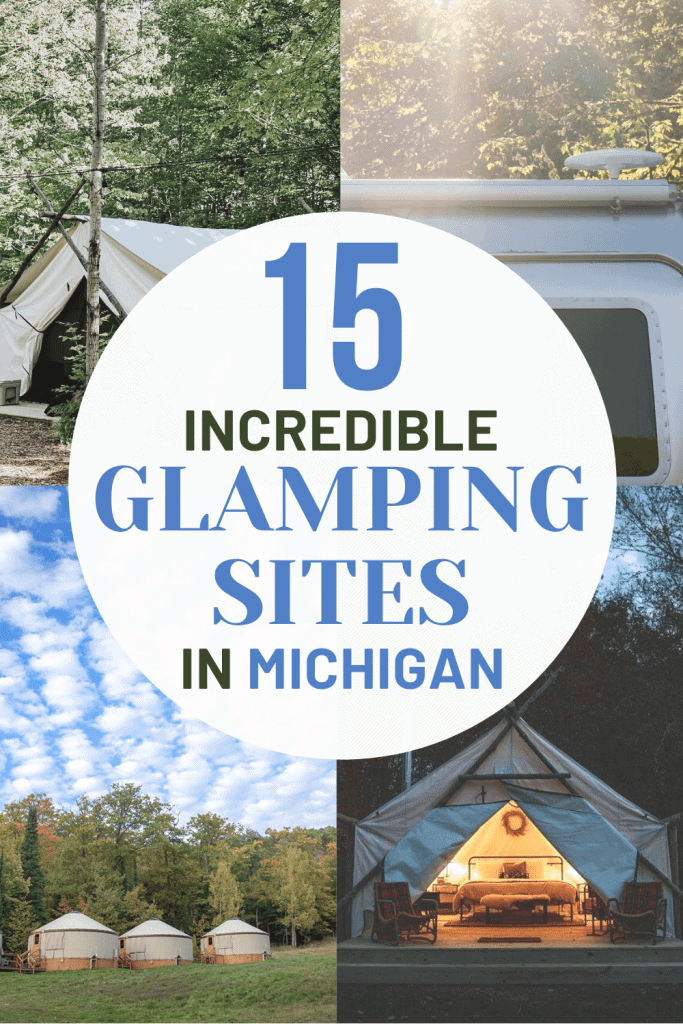 Ready to head Up North - but don't want to bring the tent? Glamping in Michigan is your answer! Check out Michigan's top 15 glamping sites. Michigan | USA | United States of America | Travel Destinations | Honeymoon | Luxury Camping | Camping | Vacation | Glamping in Michigan | Glamping | Off the Beaten Path | Local Guide | Wanderlust #travel #glamping #camping #budgettravel #offthebeatenpath #bucketlist #Michigan #USA #America #UnitedStates #exploreMichigan #visitMichigan #seeMichigan #discoverMichigan #TravelMichigan Ready to head Up North - but don't want to bring the tent? Glamping in Michigan is your answer! Check out Michigan's top 15 glamping sites. Michigan | USA | United States of America | Travel Destinations | Honeymoon | Luxury Camping | Camping | Vacation | Glamping in Michigan | Glamping | Off the Beaten Path | Local Guide | Wanderlust #travel #glamping #camping #budgettravel #offthebeatenpath #bucketlist #Michigan #USA #America #UnitedStates #exploreMichigan #visitMichigan #seeMichigan #discoverMichigan #TravelMichigan