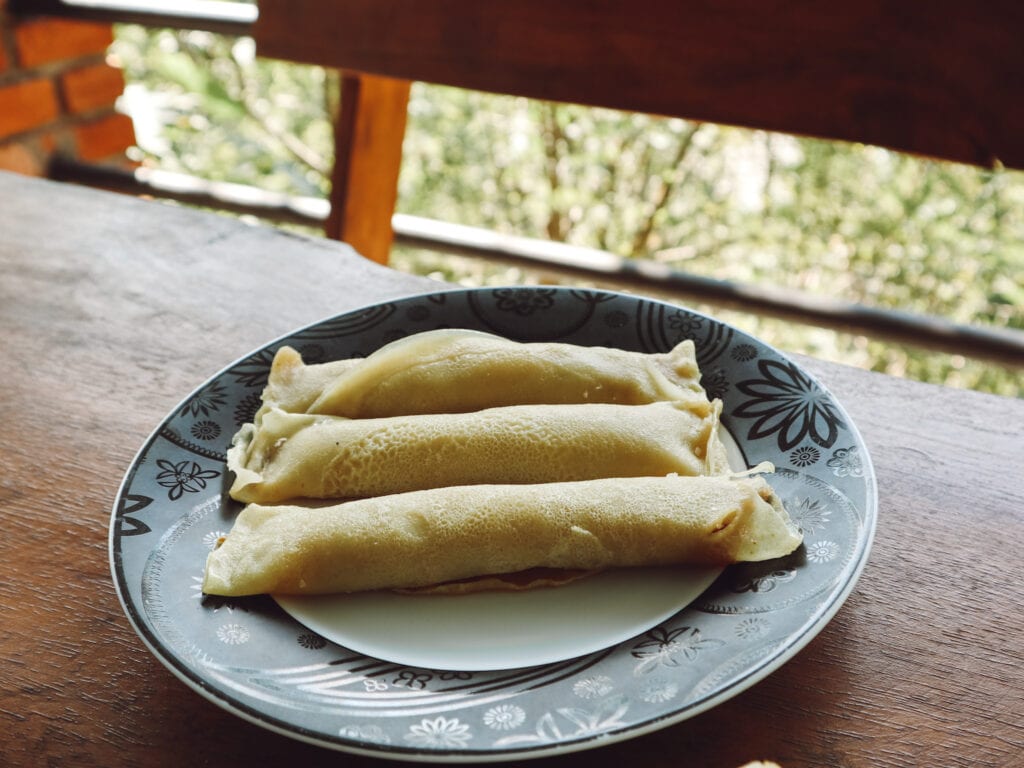 Panipol coconut crepes are a gluten free Sri Lanka breakfast option