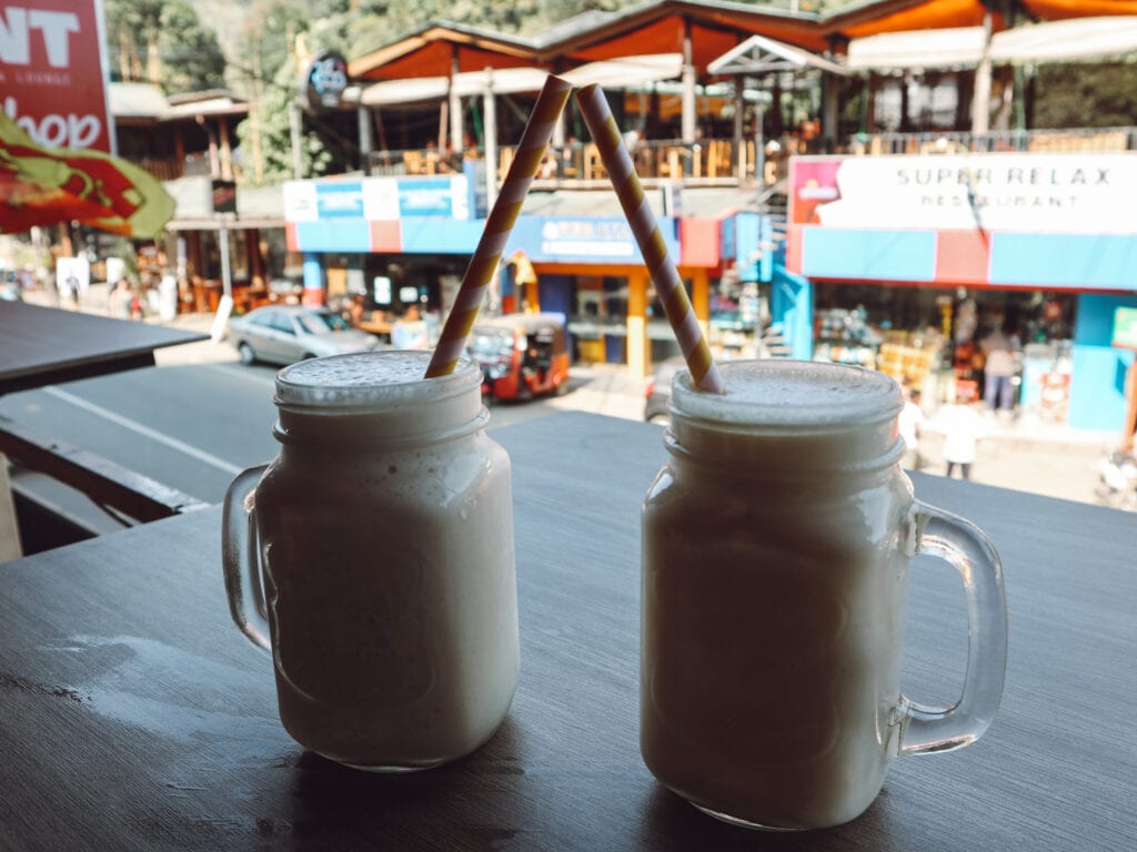 Banana lassis in Ella Sri Lanka