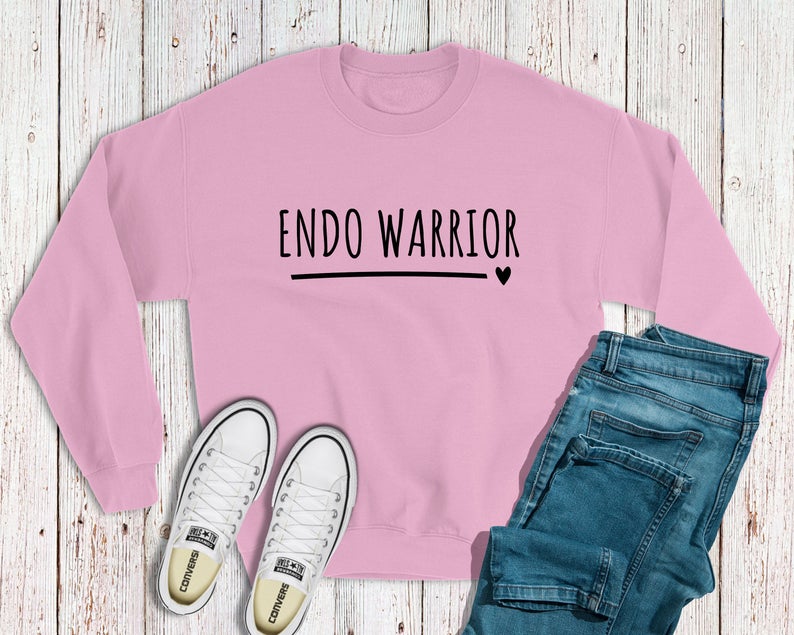 endo warrior sweatshirt in pink