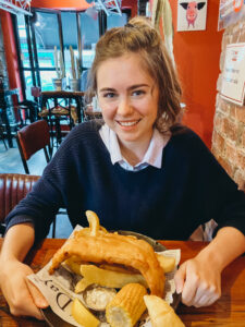 gluten free fish and chips at the pig in windermere lake district