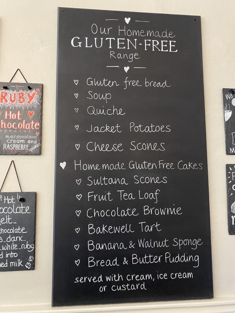 gluten free lake district sign