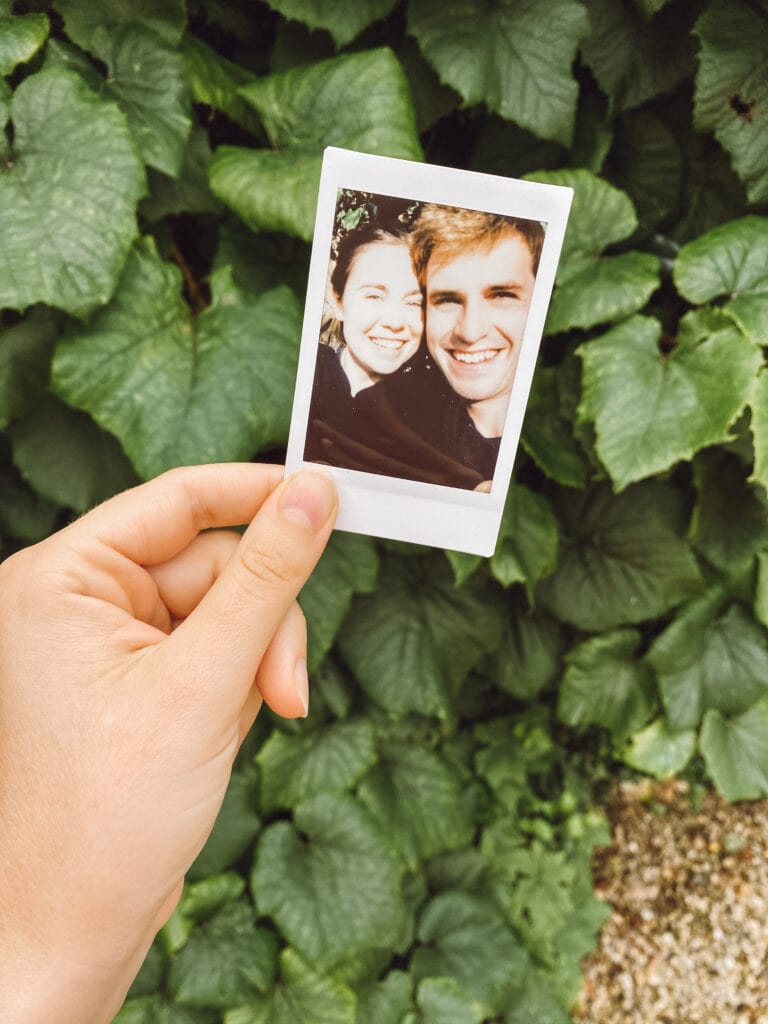 sweet things to do in a long distance relationship  - polaroid photo.