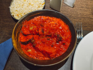 red indian curry from little india in penzance