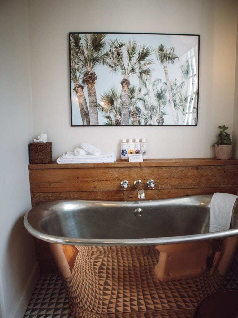 copper tub at Artist Residence