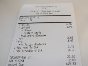 how to order gluten free in n out in san francisco