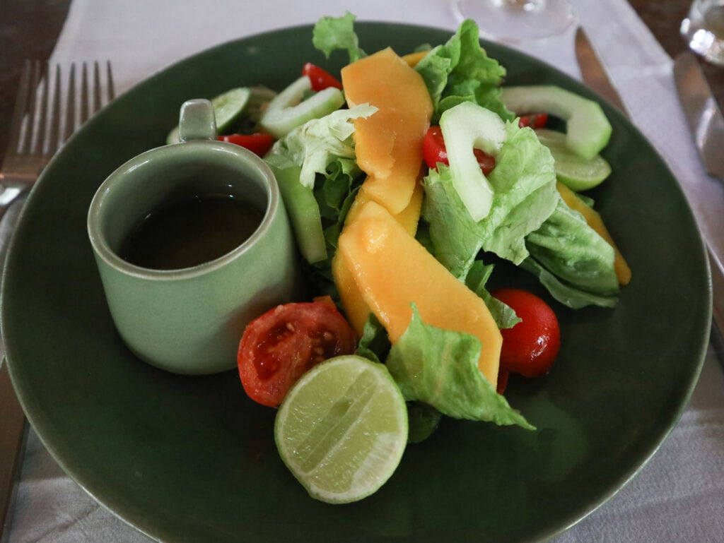 Fresh salad at Inkaterra Reserva Amazonica