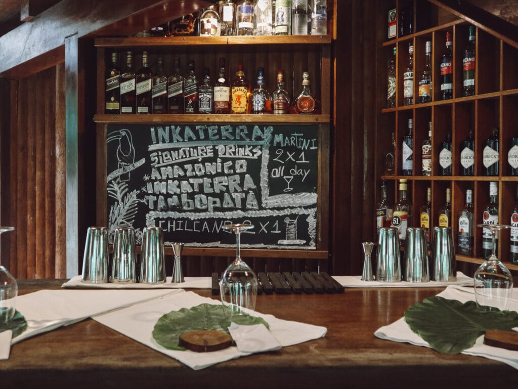 The bar at Inkaterra Reserva Amazonica