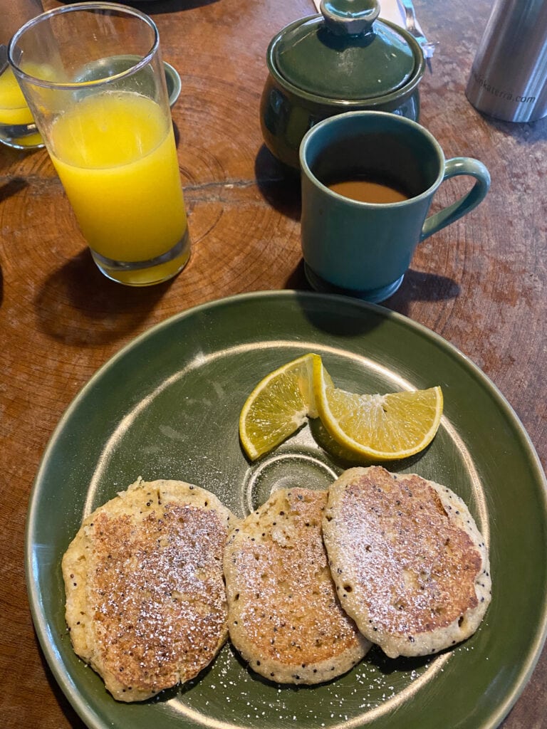 Pancake breakfast at Inkaterra Reserva Amazonica in Peru