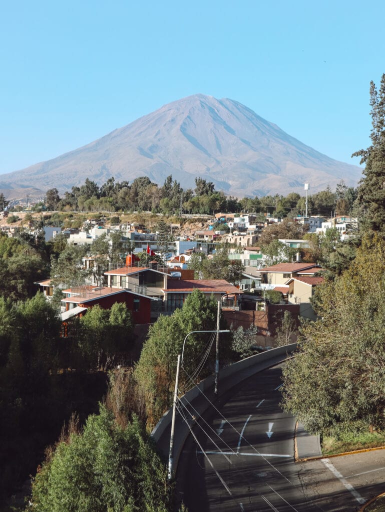 Misti volcano in arequipa peru