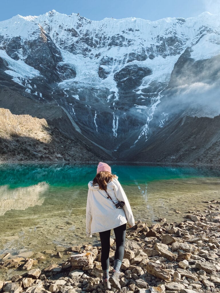 Humantay lake on the way to Machu Picchu via the Salkantay Trek