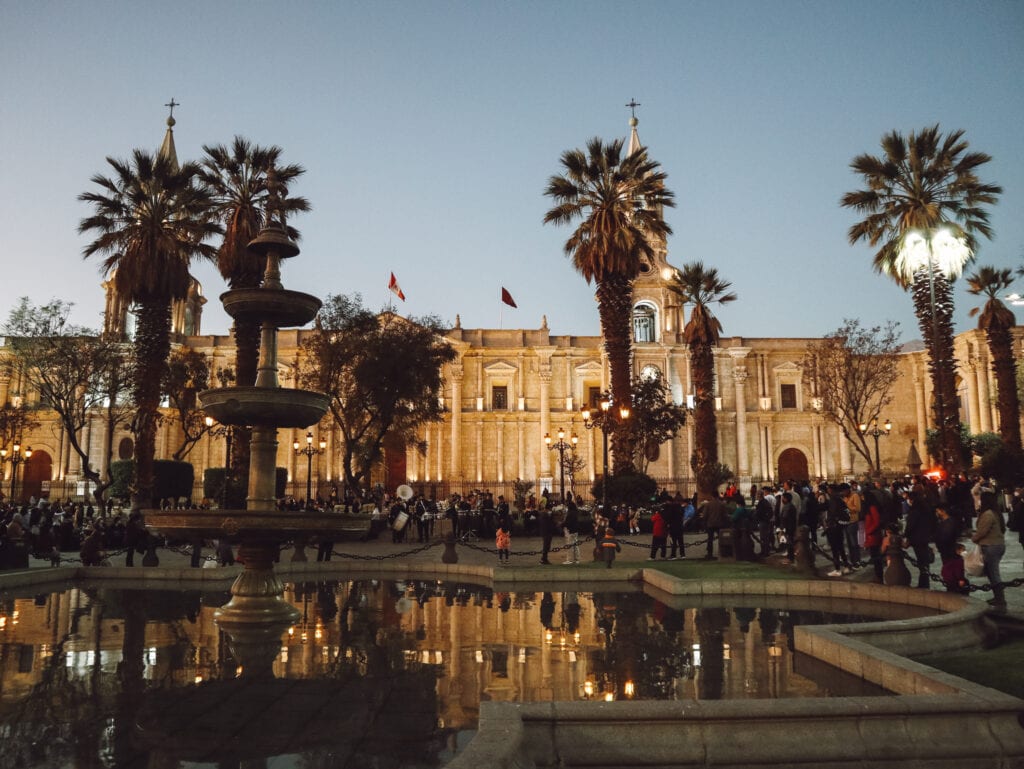 The plaza de armas is one of the best things to do in arequipa peru