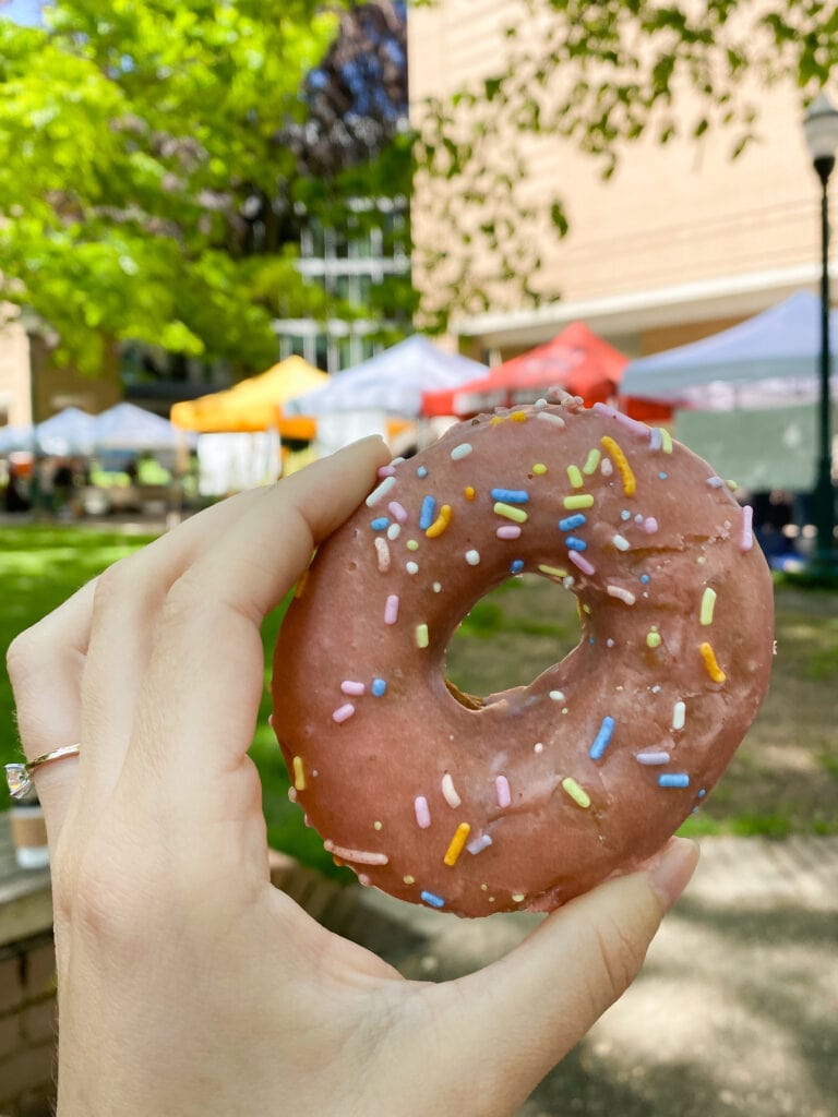 gluten free donut in portland oregon farmers market