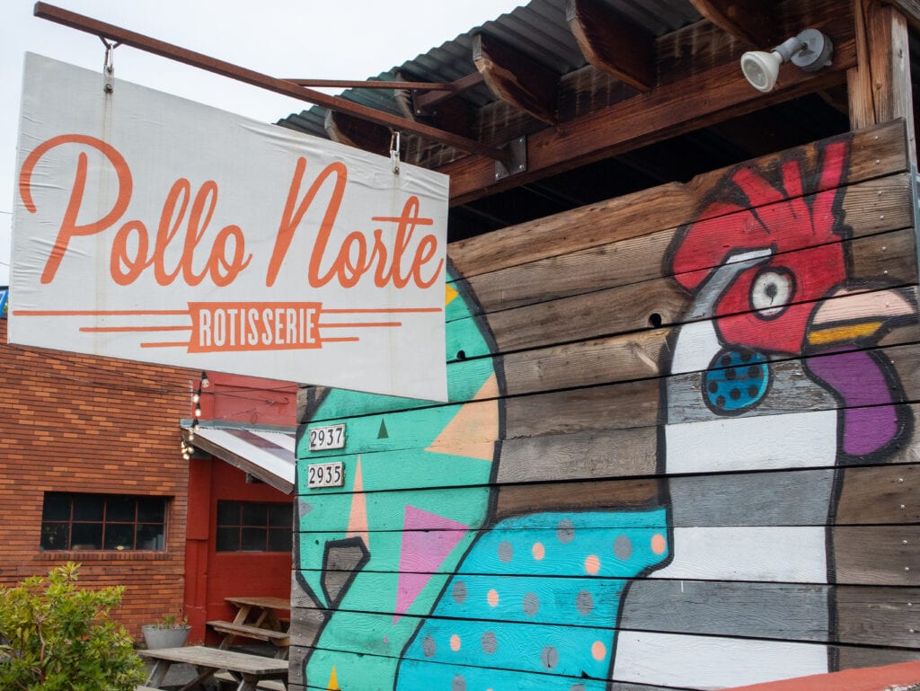 pollo norte sign