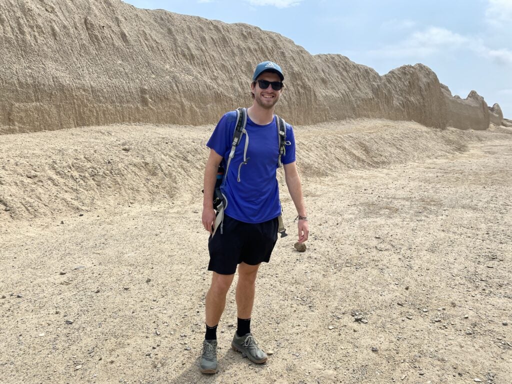 Dan standing at the ruins in Trujillo Peru.